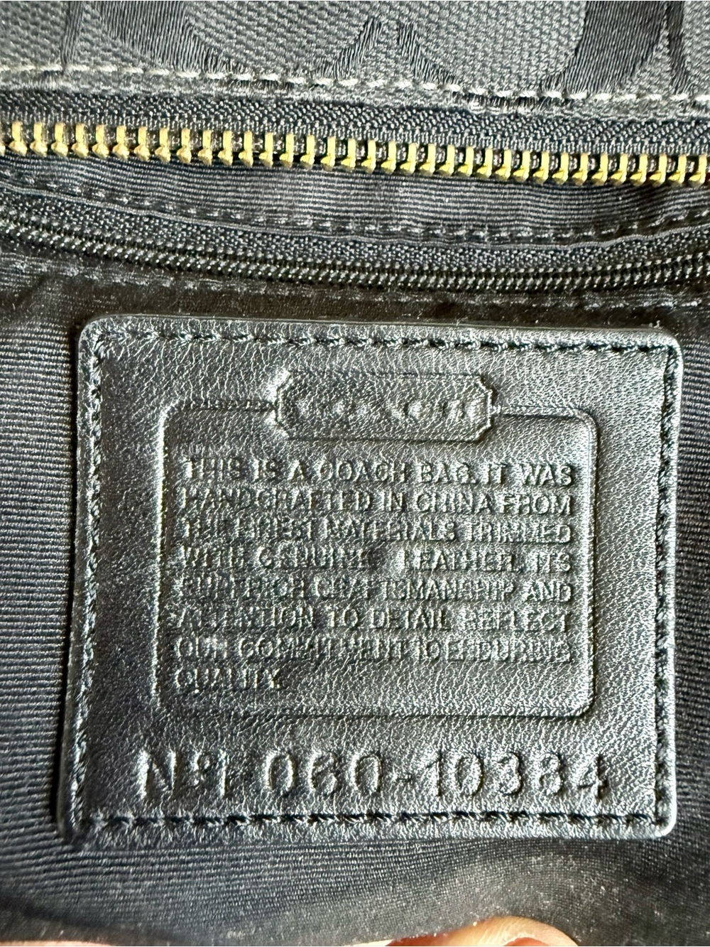 Classic Coach Black Signature-Pattern Tote Bag - Picture 10 of 10